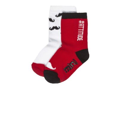 Mini boys red socks multipack